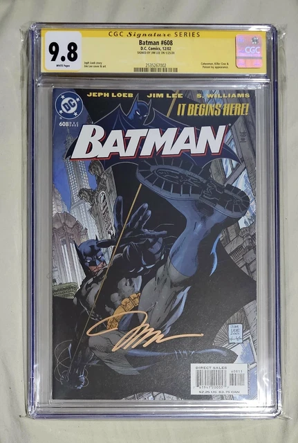 CGC 9.8 Hush Batman #608 Signed by Jim Lee Rare!