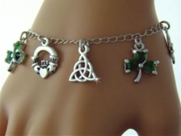 Celtic Pewter Irish Charm Bracelet