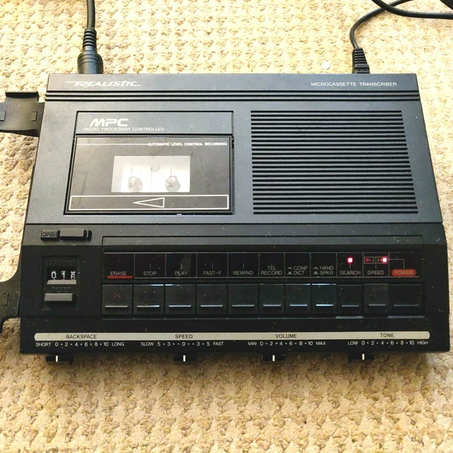 DICTATION MACHINE - Realistic -Tandy- micro cassette c/w headset ...