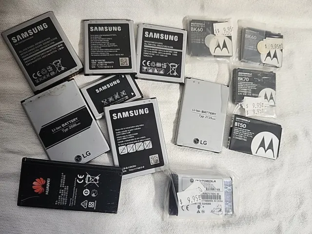 Huge Lot Of Used And New Cell Phone Batteries Samsung LG New & Used