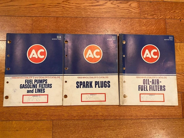 Original Vintage 1966 Ac Parts Catalogs