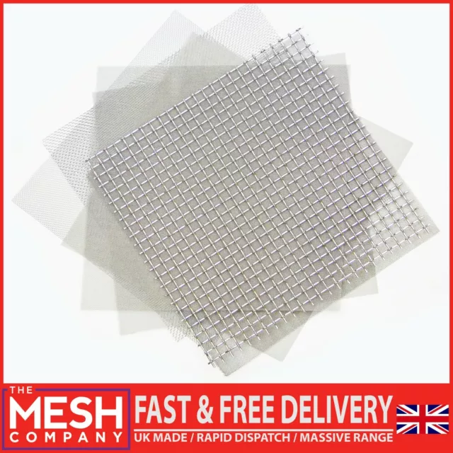 STAINLESS STEEL WOVEN WIRE FILTER MESH HEAVY, FINE & COARSE 150 & 300mm Square 2