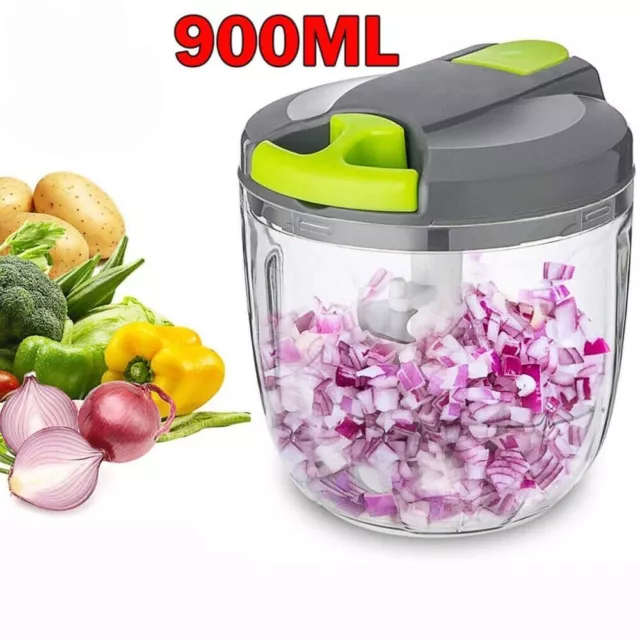 Garlic Onion Manual Food Chopper Speedy Chopper Hand Power Mincer Meat Grinder