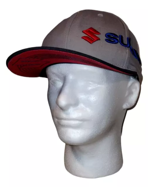 Suzuki Sideways Snapback Hat Cap Gray GSXR GSX-R RMZ RM-Z DRZ KINGQUAD QUADRACER