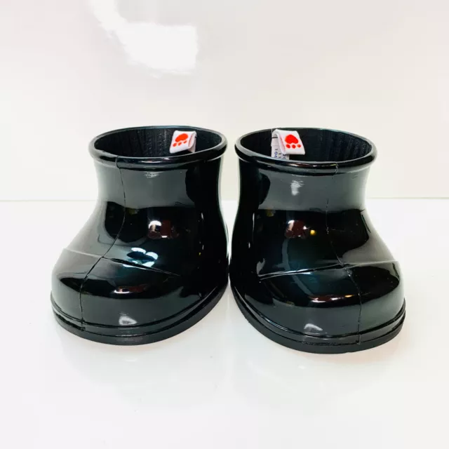 Build A Bear BABW Adorable Black Shiny Rubber Rain Boots
