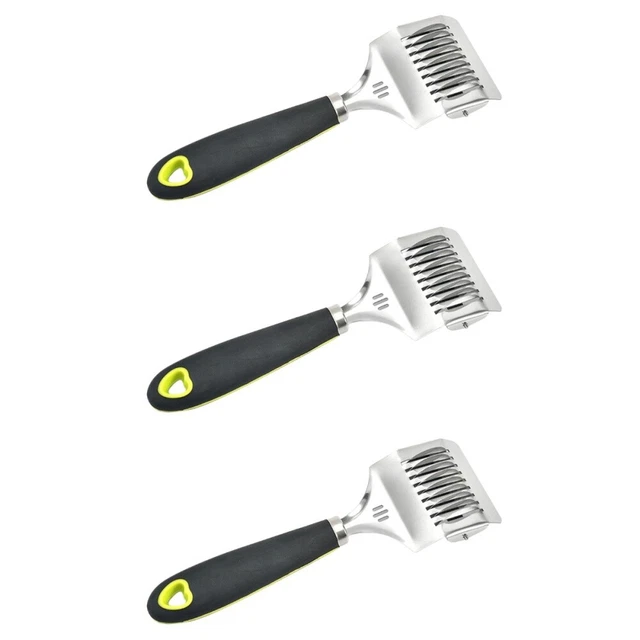 3 piezas Rodillos de rejilla de pasta de acero inoxidable Fabricante de pasta - Cortador de rejilla para cocina