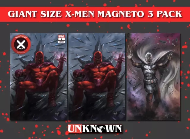 [3 Pack] Giant-Size X-Men Magneto #1 Unknown Comics Lucio Parrillo Exclusive Var