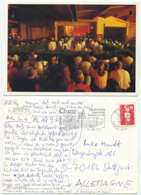 35511 - Taize - Postcard, Run Cluny 9.8.1996