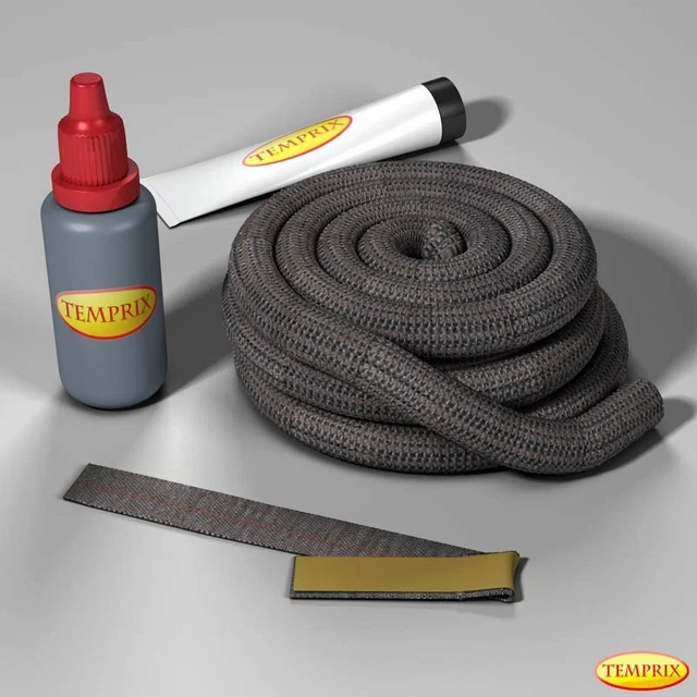 Temprix Cheminée & Four Joint Résistant au Feu Cordon D'Étanchéité Ø 16mm Rond 2