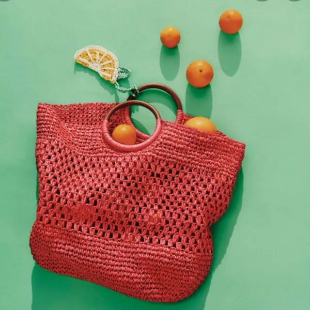 Tabitha Brown for Target- Red Avocado Woven Straw Tote