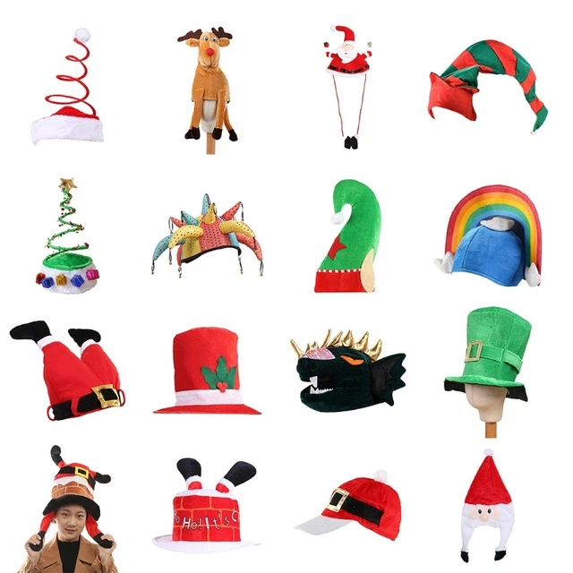 16 STYLES CHRISTMAS Long Hats Headdress Party Favor Photo Props Adults