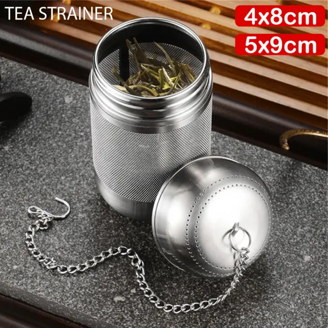 Stainless Steel Loose Leaf Tea Infuser Spice Tea Strainer Diffuser Filter Large