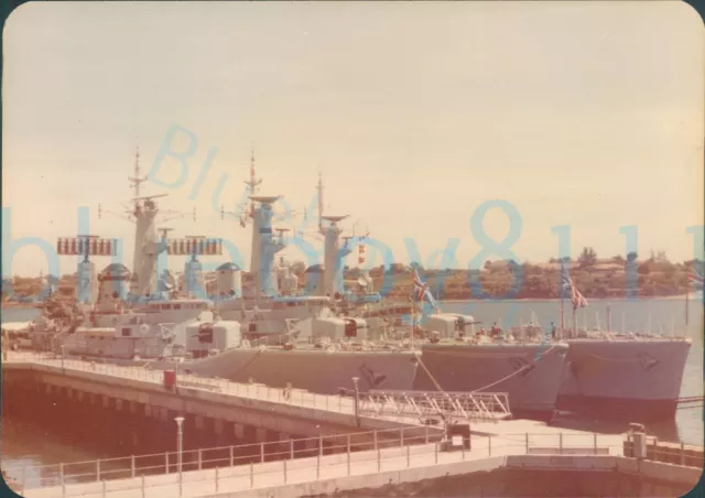 1976  Mombasa Kenya Port photo Royal Navy ships HMS Charybdis Yarmouth bacchante