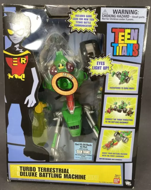 TEEN TITANS TURBO TERRESTRIAL DEULXE BATTLING MACHINE - 2005 Bandai - Unopened