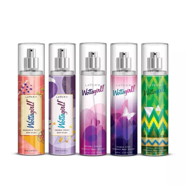 Paquete combinado Layer'r Wottagirl Body Splash de 5 cada 60 ml para mujer