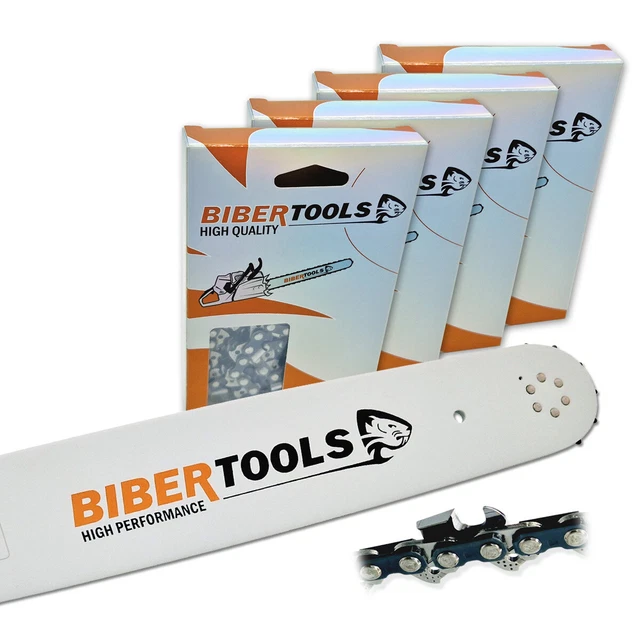 SWS Forst GmbH Schwert Set 40cm Mit 4 Sägeketten - Kompatibel Mit AEG KES35