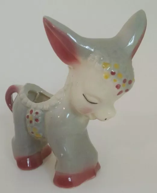 VTG Donkey Planter MCM Kitschy Kawaii Cute Nursery Decor -1950s 60s