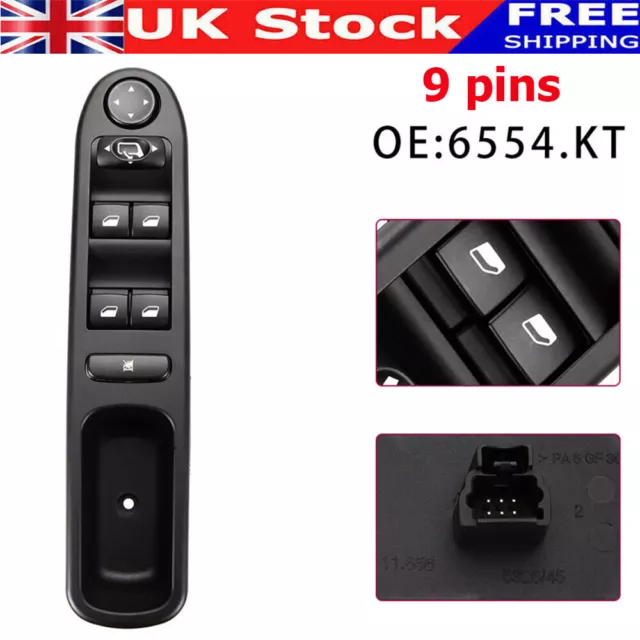 New For PEUGEOT 307 SW CC 307SW 307CC 6554.KT POWER MASTER WINDOW SWITCH  CONSOLE