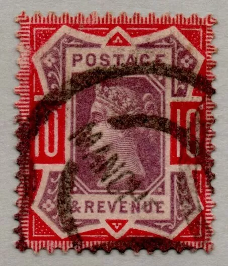 1887 Gran Bretagna Queen Victoria 10 Pence Ottima Centratura Usato
