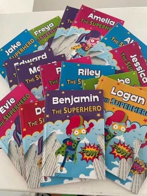 Boys Personalised Superhero Story Book, choose name: Henry, James George + more!