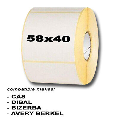 36 Rolls,18000 Labels Bizerba Bizerba compatible Thermal Scale Labels 58 x 70mm 