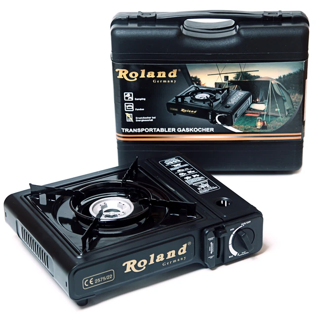 Campingaz Bombola Fornello Da Campeggio A 2 Fuochi Con Piastra Grill - Kit Completo Con 16 Cartucce A Gas, Ideale Per Outdoor Fornello Campeggio 2 Fuochi - Foto 2