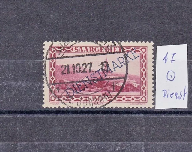saargebiet bis 1934 Dienstmarken: Mi. Nr. 17 gestempelt