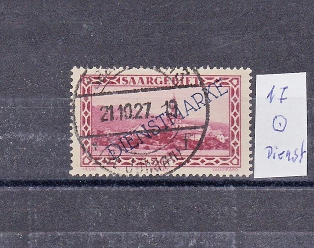 saargebiet bis 1934 Dienstmarken: Mi. Nr. 17 gestempelt