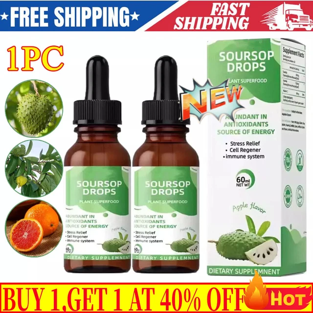SOURSOP DROPS Natural Vegetarian Supplement for Health Pure Extract
