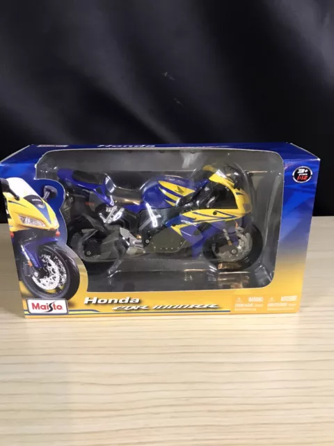 Maisto 1:12 Honda CBR 1000RR Motorcycle Bike Rare Yellow - Blue Die Cast Model