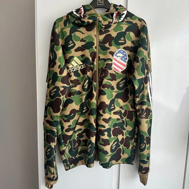 pueblo Borrar Frugal BAPE X ADIDAS SB Shark Hoodie Green Camo DW9286 UK SIZE M £135.00 -  PicClick UK