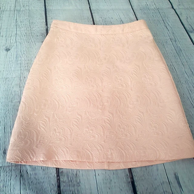 Lipsy Pink Patterned Material Mini Skirt Womens Size 6 (KD07)