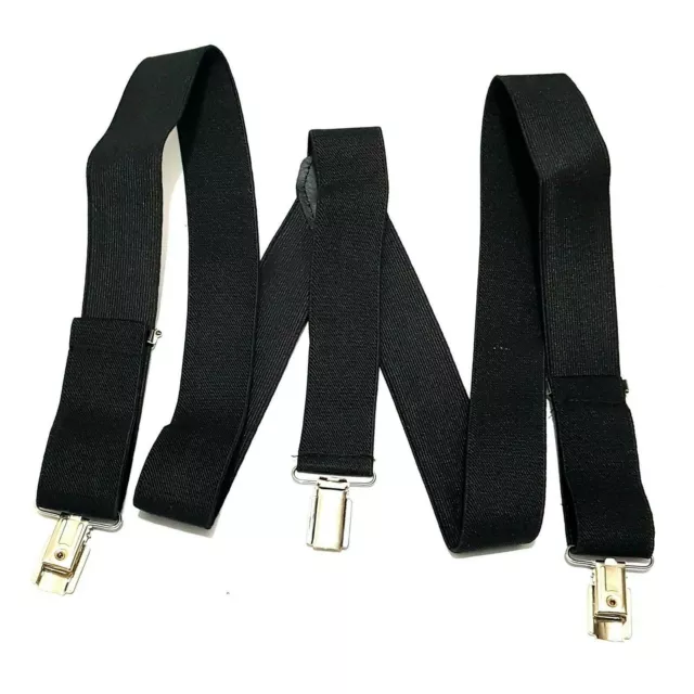 Bretelle 3 Clip Moda Cintura Clip Forma di Y Bretelle Nero per Pantaloni