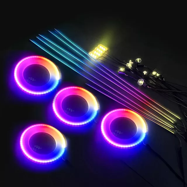 Symphony RGB 64-Color Streamer Car Ambient Lights Universal LED Interior Strips 2