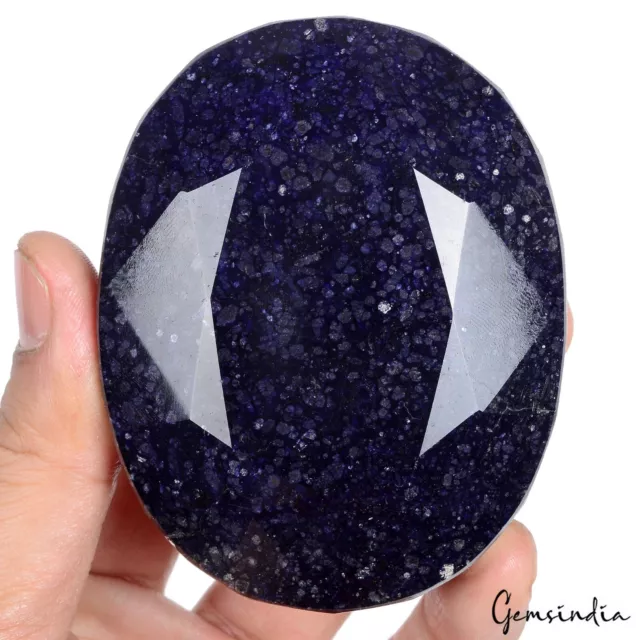 Huge 2280 Cts Natural Dark Blue Sapphire Oval Faceted Earth Mined Loose Gemstone