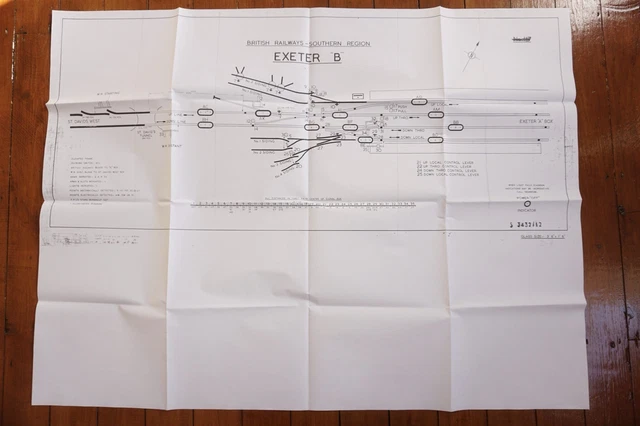EXETER B SIGNALLING Signal Box Sidings Railway Plan Diagram Southern ...