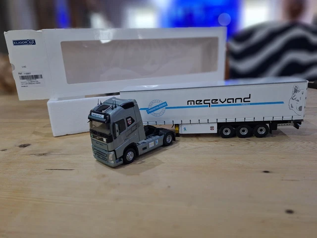Camion Eligor 1/43 – Volvo FH3 Globetrotter Semi Tautliner Izaret – Blanc – Occasion