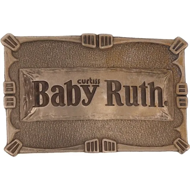 New Curtiss Baby Ruth Candy Bar Franklin Park Illinois NOS Vintage Belt Buckle