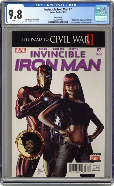 Invincible Iron Man #7D Deodato Variant 3rd Printing CGC 9.8 2016 3849485019