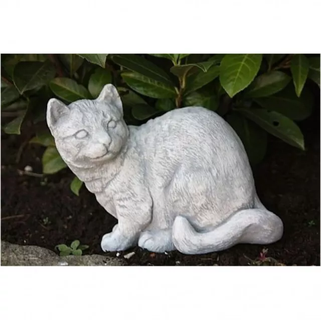 Gato Sentado Figura Animal De Hormigón Nuevo Resistente Heladas para Jardín 1274