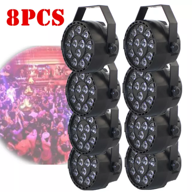 8 pz LED RGBW luce par DMX512 illuminazione palcoscenico spettacolo festa DJ disco club lampada