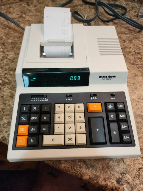 VINTAGE RADIO SHACK EC-9001 Electric Calculator Adding Machine w/ 5 ...