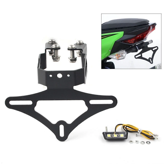 LED Rear Tail License Plate Bracket Holder for Kawasaki Z400 Ninja 400 2017-2019