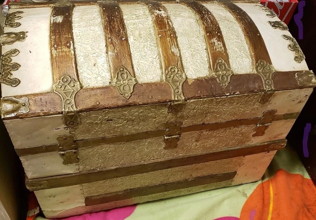 Antique 1800’s Dome Top Steamer Trunk