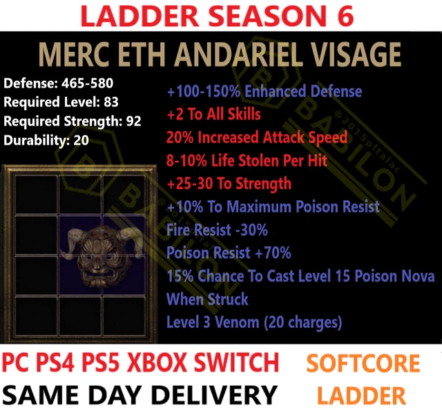 Objet Jeu Diablo 2 : Resurrected - Épée 'Hellfire Torch' Pour Toutes Les Classes (PC/PS/Xbox/Switch)