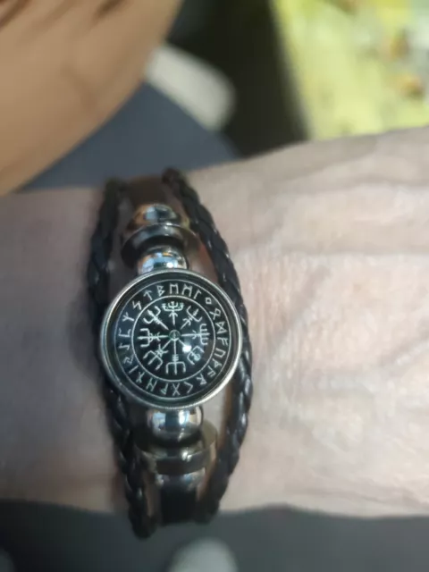 Viking/Vegvisir ~ Multi Layer~ Leather ~ Adjustable Bracelet