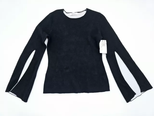 Bailey 44 Women's Got to Split Black Knit Long Sleeve Sweater Top Small NWT