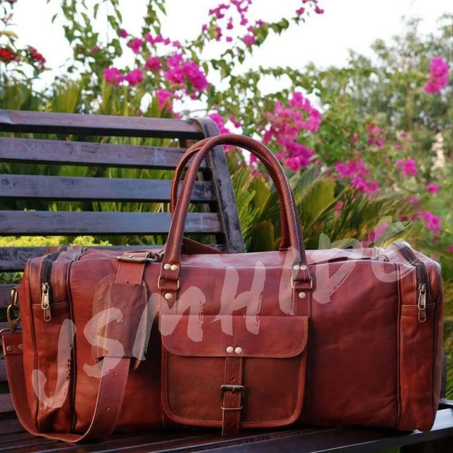Sac à Main Vintage ENNY En Cuir Marron - Style Fourre-tout Bandoulière Années 70 - Occasion