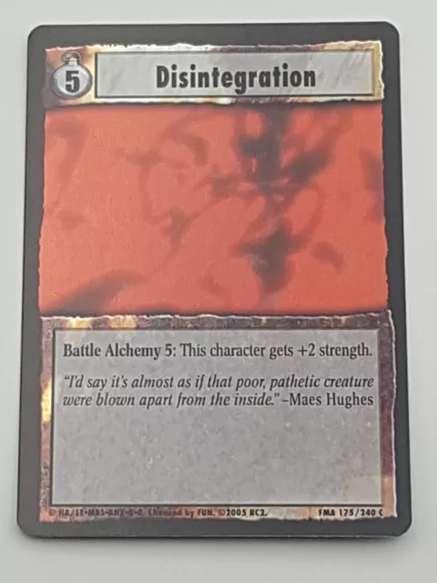 Fullmetal Alchemist TCG Einzelkarte Disintegration Holo NM