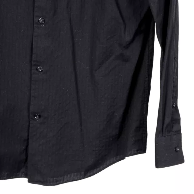 MARC ANTHONY DRESS Shirt M 15.5 Mens Slim Fit Black Long Sleeve Button ...